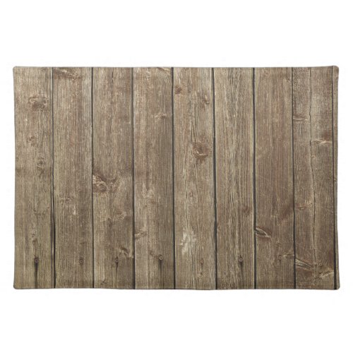 Brown Wood Grain Pattern  Cloth Placemat
