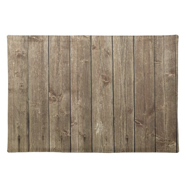 Brown Wood Grain Pattern  Cloth Placemat (Front)