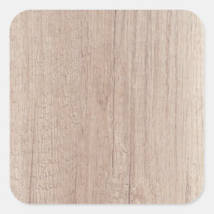 Brown Wood Look Blank Template Trendy Elegant Square Sticker