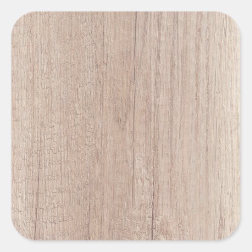 Brown Wood Look Blank Template Trendy Elegant Square Sticker