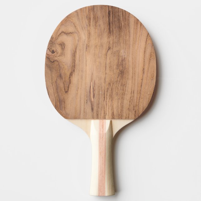 Brown wood pattern Ping-Pong paddle (Front)