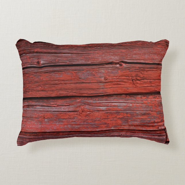Brown wood plank accent pillow (Front)
