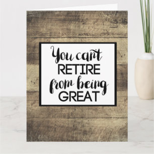 Brown Wood Rustic Retirement Card