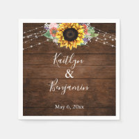 Brown Wood Sunflower Lights Names & Date