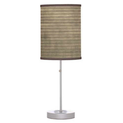 Brown wood  table lamp