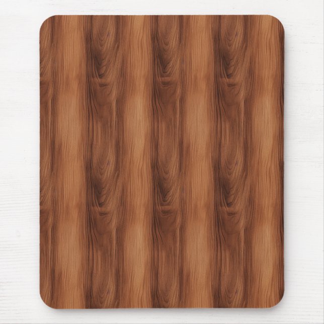 Brown Wood Texture, Brown Wood Grain Pattern  Mouse Pad (Front)