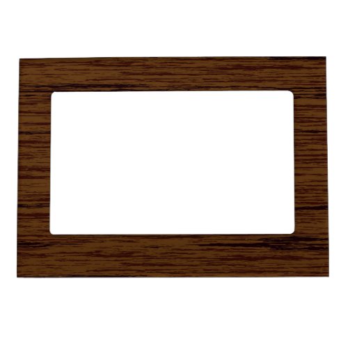 Brown Wood Texture Imitation Pattern Magnetic Frame