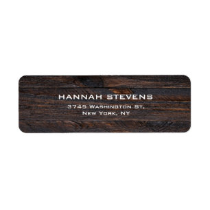 Brown Wood Texture Professional Elegant Modern Label