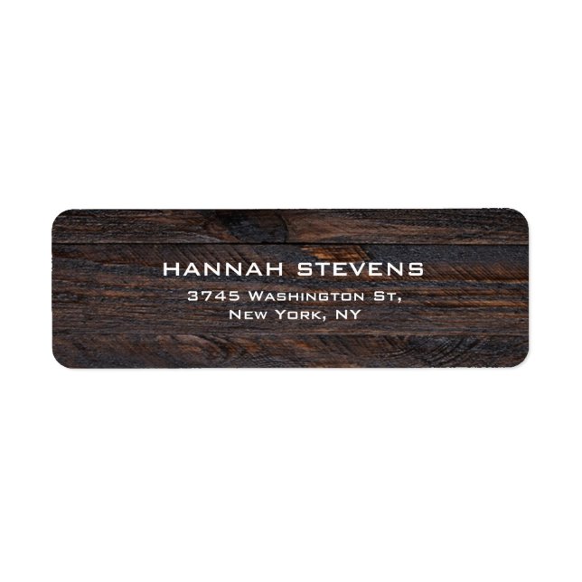 Brown Wood Texture Professional Elegant Modern Label (Front)