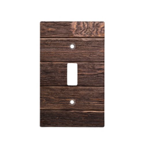 Brown Wood Wall Boards Texture Light Switch Cover