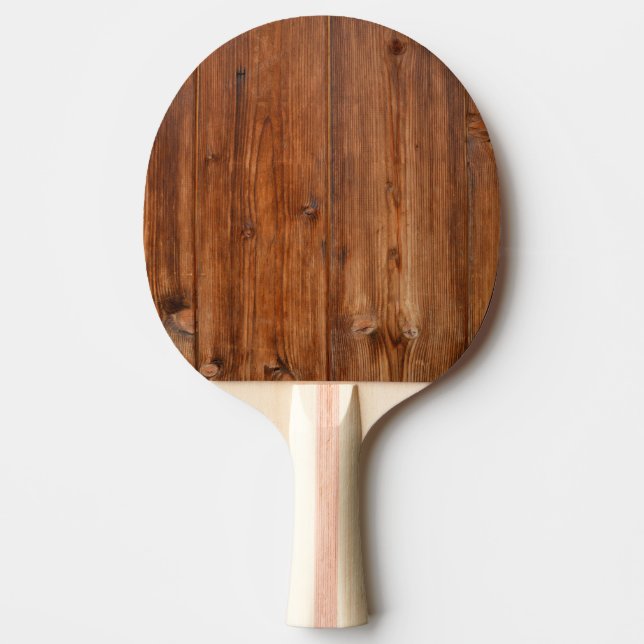 Brown Wood Wall Texture Structure Ping-Pong Paddle (Front)