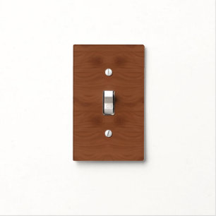 Brown Wooden Design Light Switch Cover