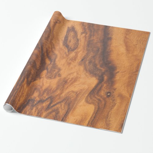 Brown Wooden  Design Wrapping Paper