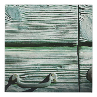 Brown wooden drawer faux canvas print