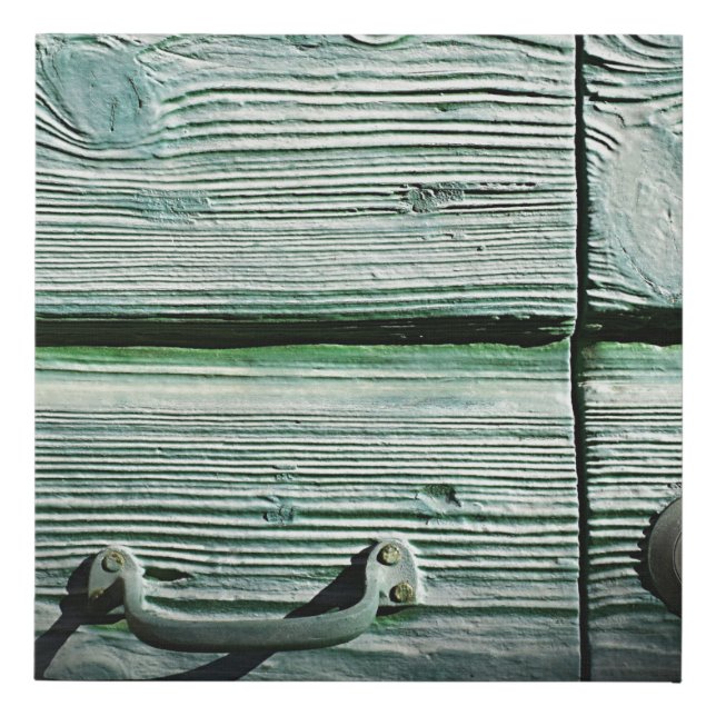 Brown wooden drawer faux canvas print (Front)