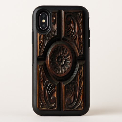 Brown Wooden Image OtterBox iPhone X Case