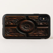 Brown Wooden Image OtterBox iPhone X Case (Back Horizontal)
