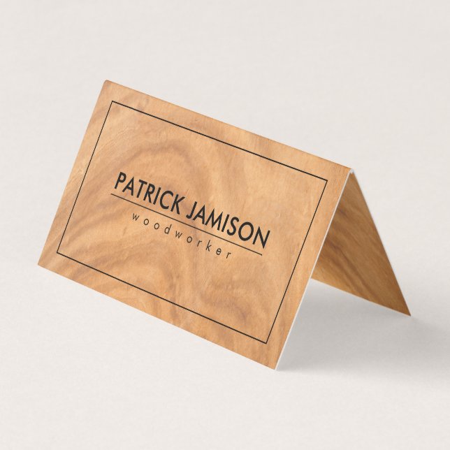 Brown Wooden Knot Business Card (Front)