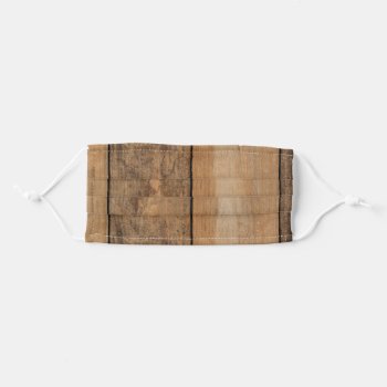 Brown Wooden Planks Texture Adult Cloth Face Mask by TheSillyHippy at Zazzle