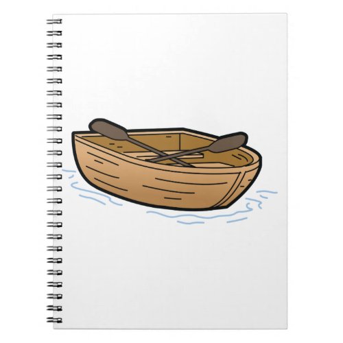 Brown Wooden Row Boat Notebook