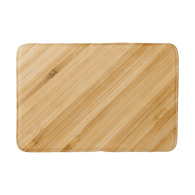 Brown Wooden Surface Bath Mat (Front)