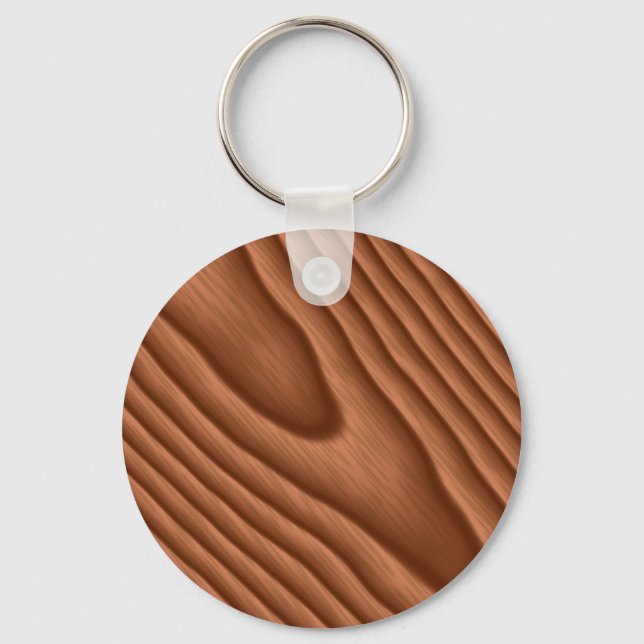 Brown Woodgrain Textured Keychain (Front)