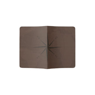 Brown World Map Custom Passport Holder
