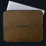 Brown Worn-Out Faux Leather Look Monogram Laptop Sleeve<br><div class="desc">Elegant brown worn-out faux leather look with customizable and optional monogram 2. Available on many product and can be requested on any products offered by Zazzle. If you need any help customizing any of my designs,  contact ArtOnWear designer. Free text formatting with live help available by request.</div>