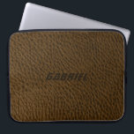Brown Worn-Out Faux Leather Look Monogram Laptop Sleeve<br><div class="desc">Elegant brown worn-out faux leather look with customizable and optional monogram 2. Available on many product and can be requested on any products offered by Zazzle. If you need any help customizing any of my designs,  contact ArtOnWear designer. Free text formatting with live help available by request.</div>