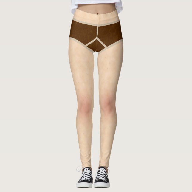 Brown Y Front Pants Legging (Front)