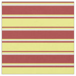 [ Thumbnail: Brown, Yellow & Beige Pattern Fabric ]
