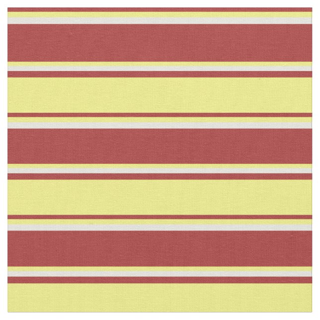 Brown, Yellow & Beige Pattern Fabric (Close Up)