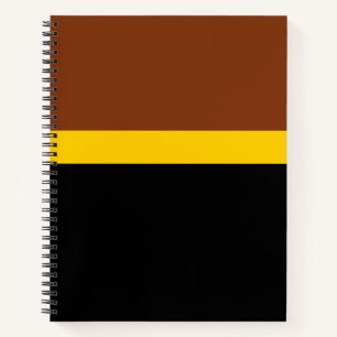 Brown Yellow Black Color Block Style Design Notebook