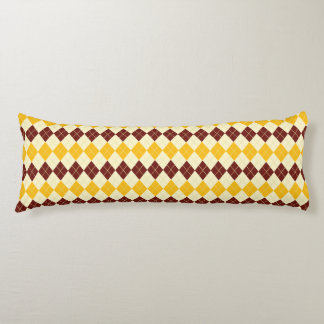Brown - Yellow Scottish Tartan-Pattern Body Pillow