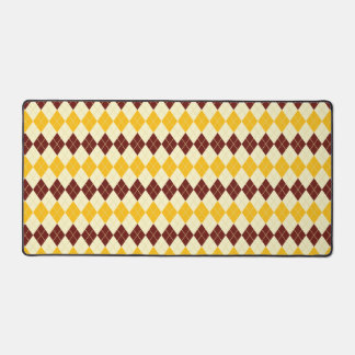 Brown - Yellow Scottish Tartan-Pattern Desk Mat