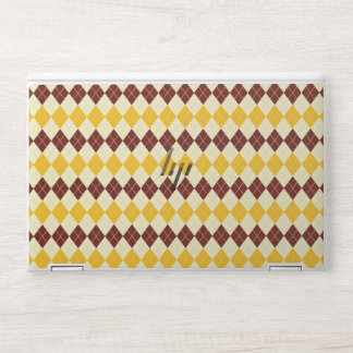 Brown - Yellow Scottish Tartan-Pattern HP Laptop Skin