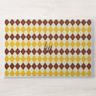 Brown - Yellow Scottish Tartan-Pattern HP Laptop Skin