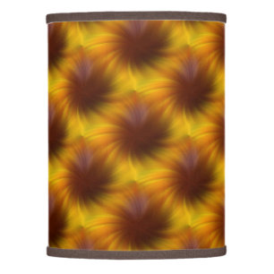 Brown Yellow Swirl Abstract Pattern Lamp Shade