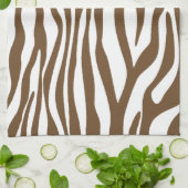 Brown Zebra Animal Print Towel (Folded)