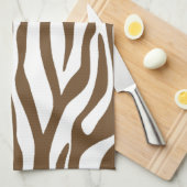 Brown Zebra Animal Print Towel (Quarter Fold)