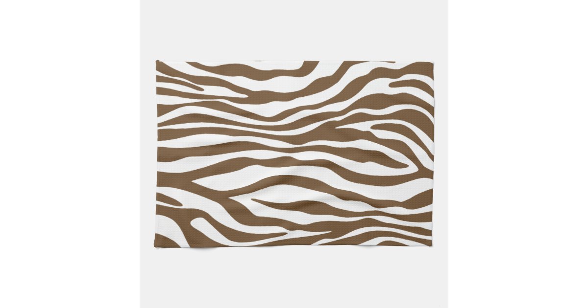 Brown Zebra Animal Print Towel | Zazzle