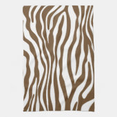 Brown Zebra Animal Print Towel (Vertical)