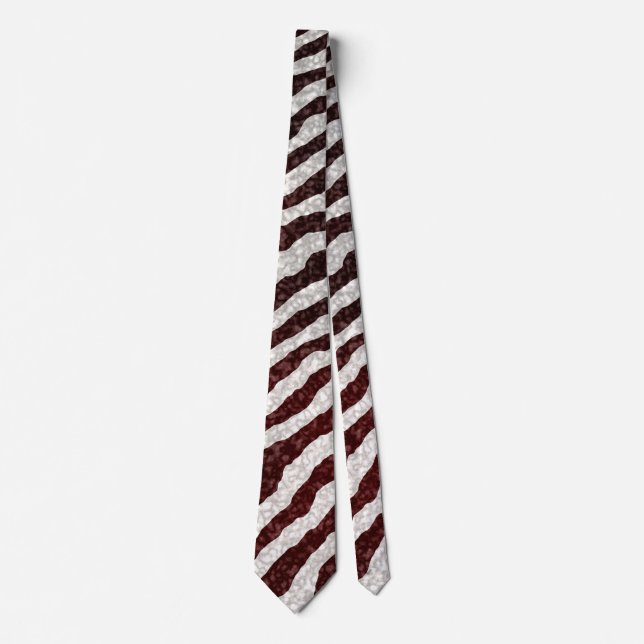 Brown Zebra Neck Tie (Front)