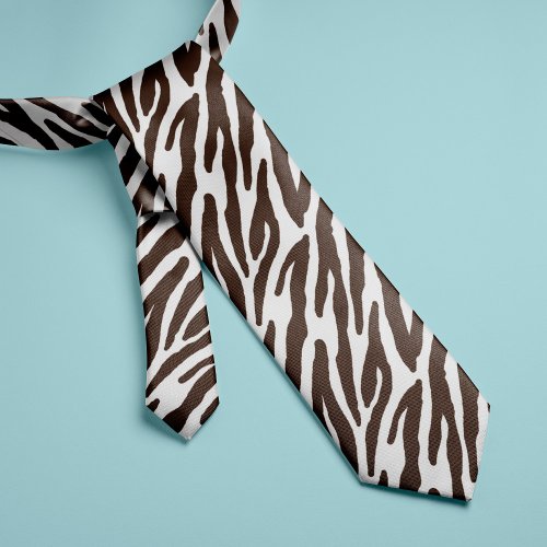 Brown Zebra Pattern Tie
