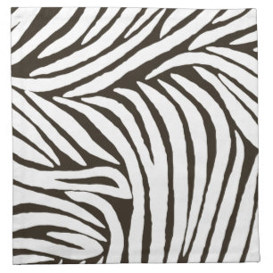 Brown Zebra Print Cloth Napkin