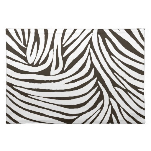 Brown Zebra Print Placemats | Zazzle