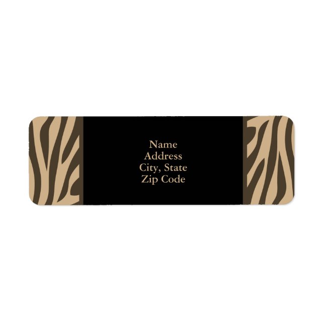 Brown Zebra Print with Black Label (Front)