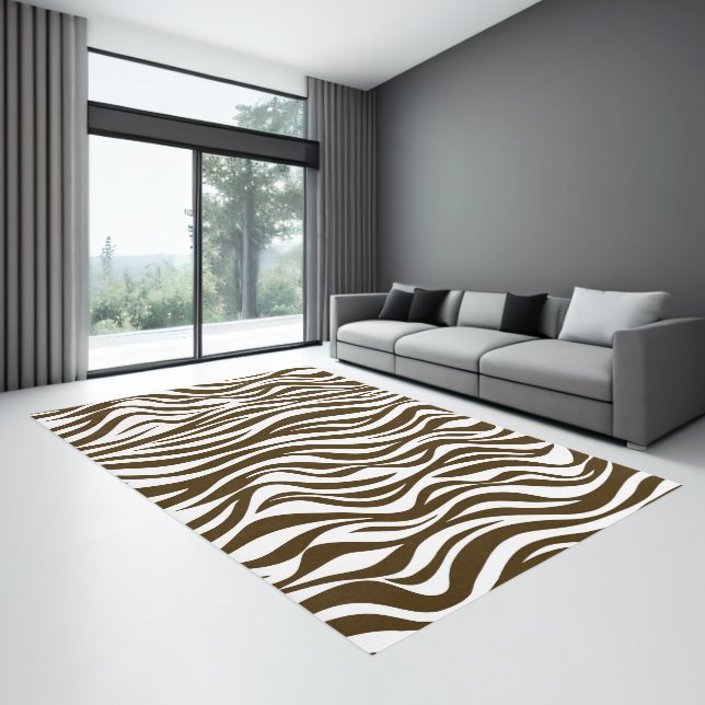 Brown Zebra Skin Print Rug (Insitu (Indoor 3))