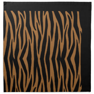 Brown Zebra Stripes Napkins (Cloth)