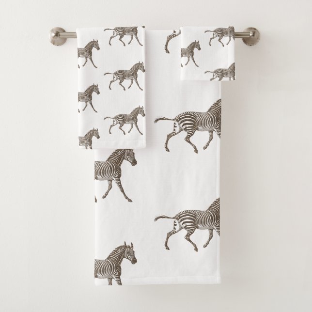 Brown Zebras   Bath Towel Set (Insitu)